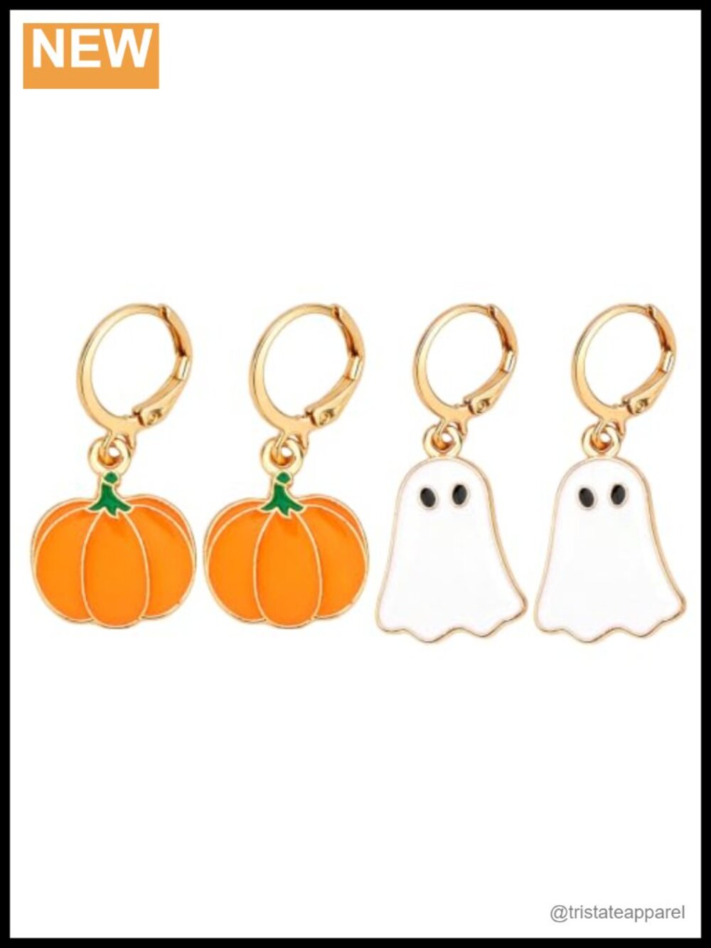 Halloween Dangle Earrings Set Enamel Alloy Gold Hoop Cosplay Party Gift